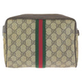 Gucci Vintage Sherry Clutch Beige Brown