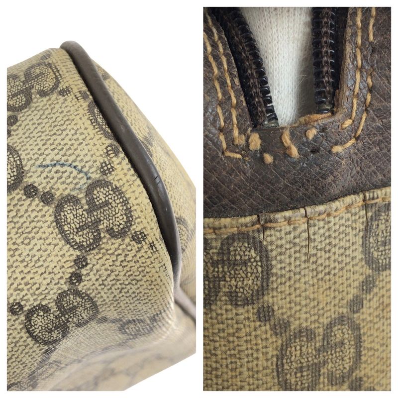 Gucci Vintage Sherry Clutch Beige Brown