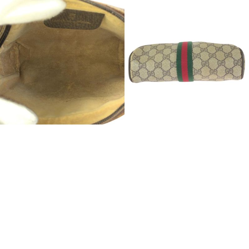Gucci Vintage Sherry Clutch Beige Brown