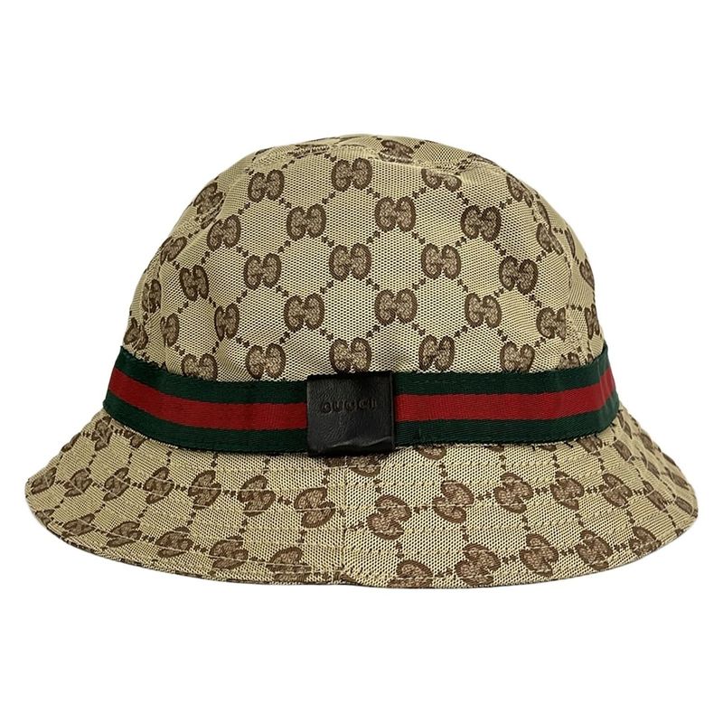 Gucci Hat L Khaki Green Red GG Pattern Sherry