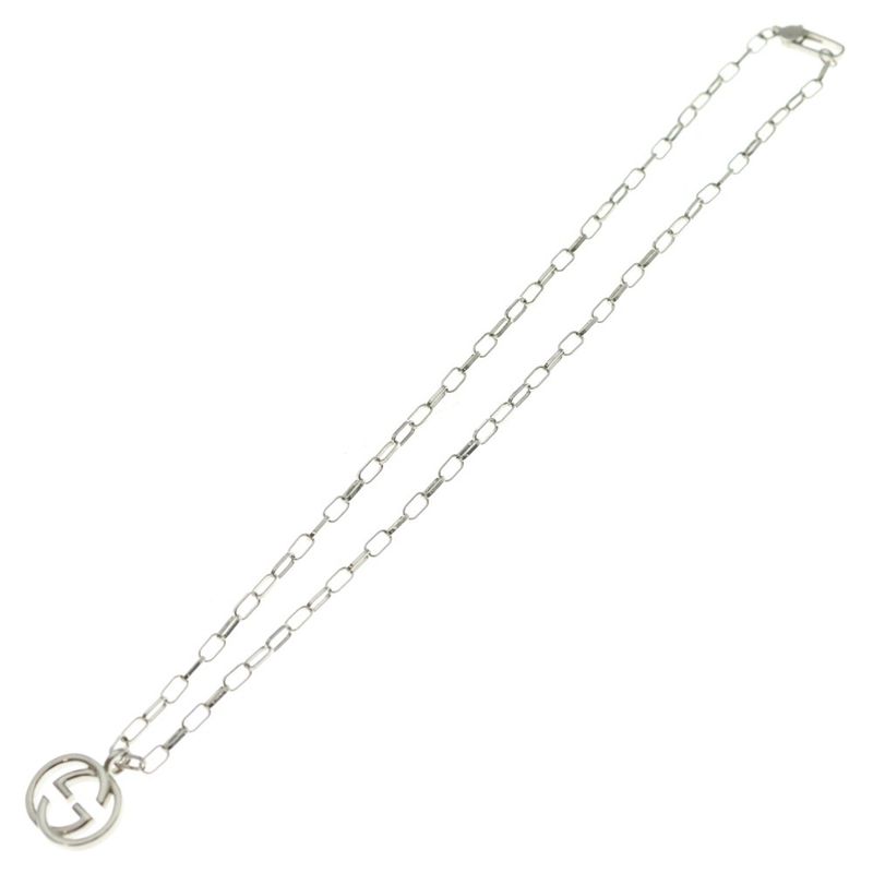 Gucci Interlocking Necklace Silver Pendant