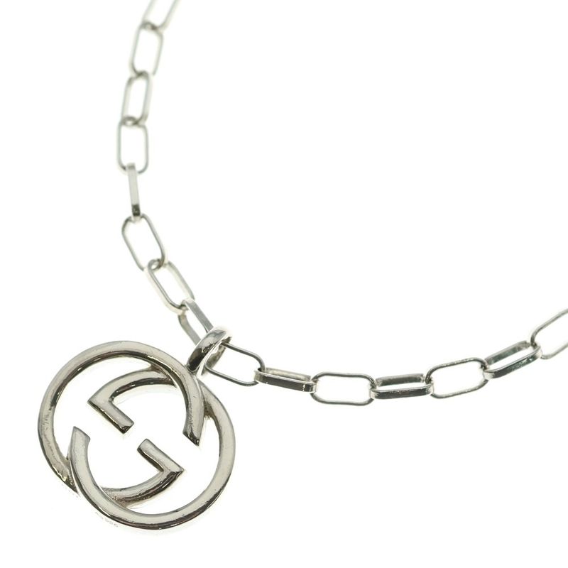 Gucci Interlocking Necklace Silver Pendant