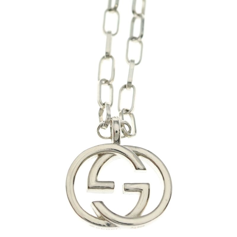 Gucci Interlocking Necklace Silver Pendant