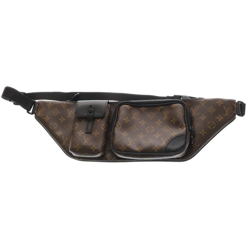Louis Vuitton Monogram Macassar Christopher Waist Bag Brown Black