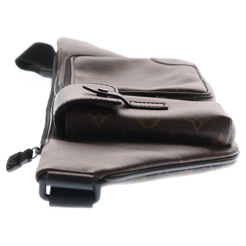 Louis Vuitton Monogram Macassar Christopher Waist Bag Brown Black