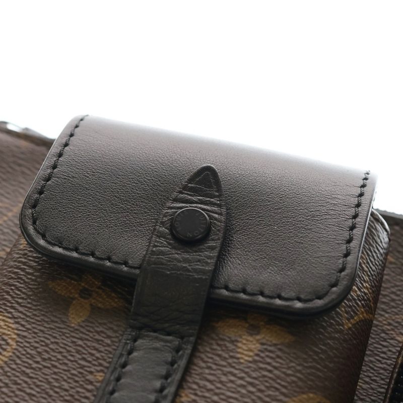Louis Vuitton Monogram Macassar Christopher Waist Bag Brown Black