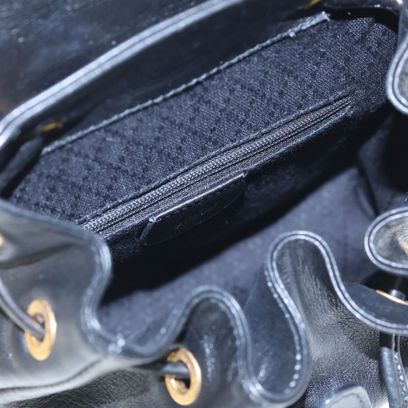 Gucci Bamboo Leather Backpack Black