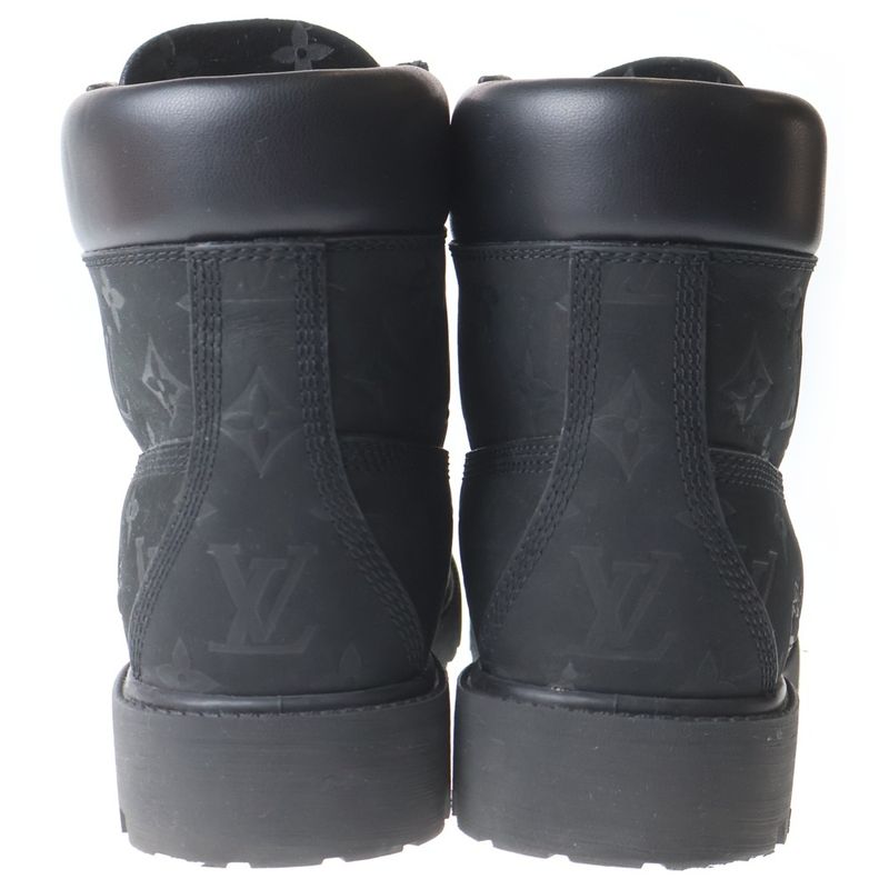 Louis Vuitton Timberland Ankle Boots Black Nubuck