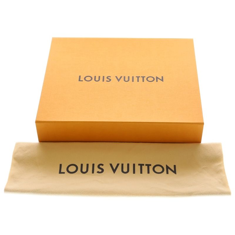 Louis Vuitton Monogram Eclipse Sac Plat Outdoor Sling Bag Black Leather