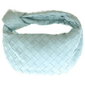 Bottega Veneta Intrecciato Mini Jodie Handbag Light Blue Leather