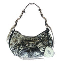 Balenciaga Graffiti le Cagole XS Leather Shoulder Bag Silver Black