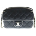 Chanel Quilted Lambskin Leather CC Logo Chain Shoulder Bag Gold