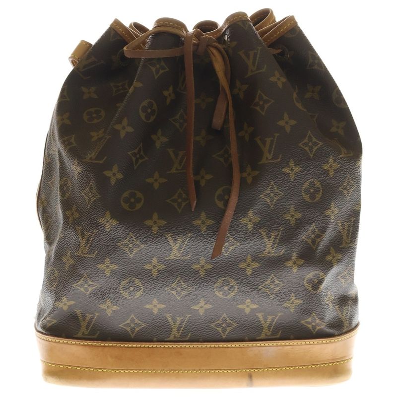 Louis Vuitton Monogram Noe Shoulder Bag Drawstring Brown