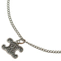 Celine Triomphe Rhinestone Necklace Silver