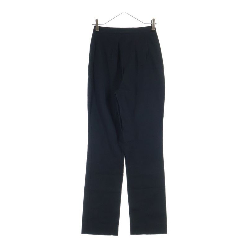 Hermes French Cotton Zip Fly Straight Pants Black