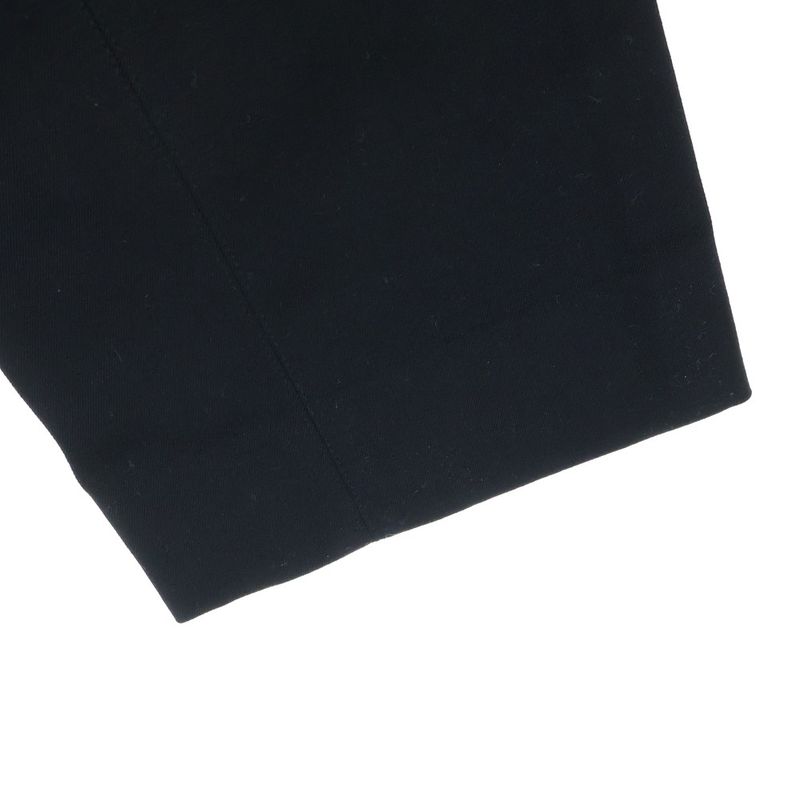 Hermes French Cotton Zip Fly Straight Pants Black
