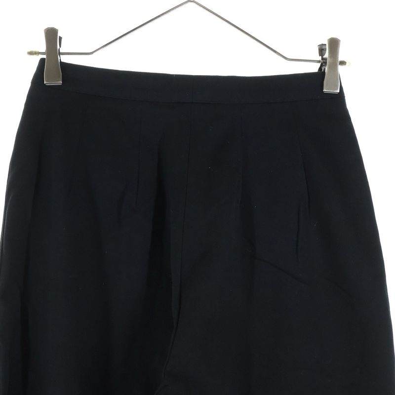 Hermes French Cotton Zip Fly Straight Pants Black
