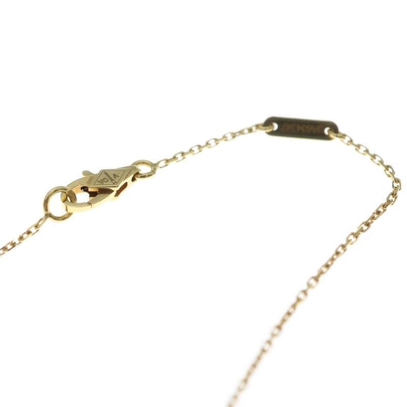 Van Cleef & Arpels Sweet Alhambra Mother of Pearl Necklace 18K YG Pendant