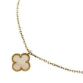 Van Cleef & Arpels Sweet Alhambra Mother of Pearl Necklace 18K YG Pendant