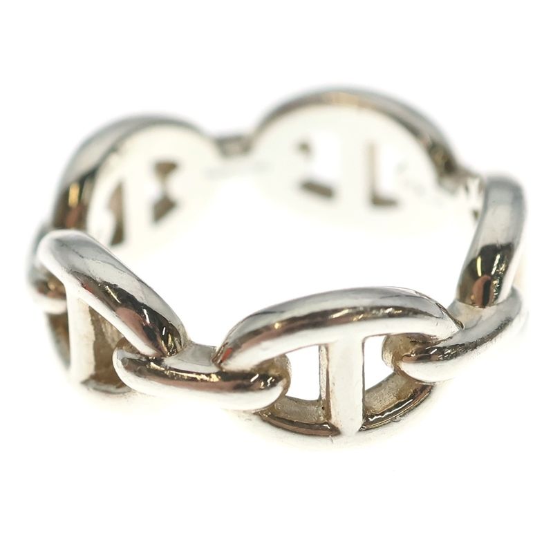 Hermes Chaine D'ancre Ring Silver