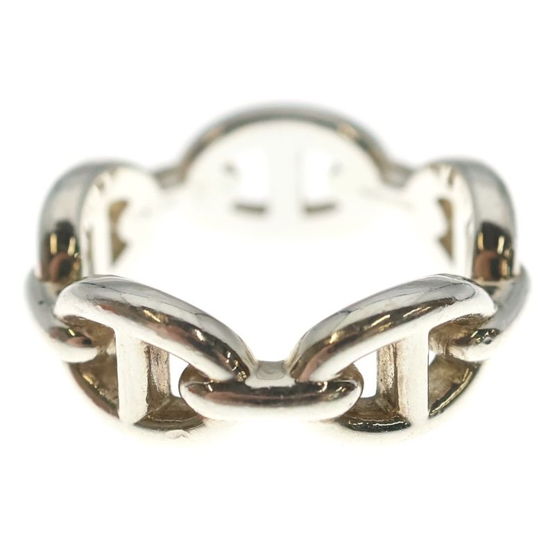 Hermes Chaine D'ancre Ring Silver