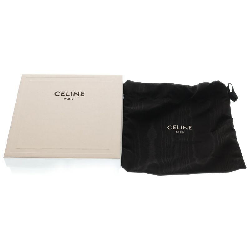 Celine Mini Black Mini Shoulder Bag Leather Gold