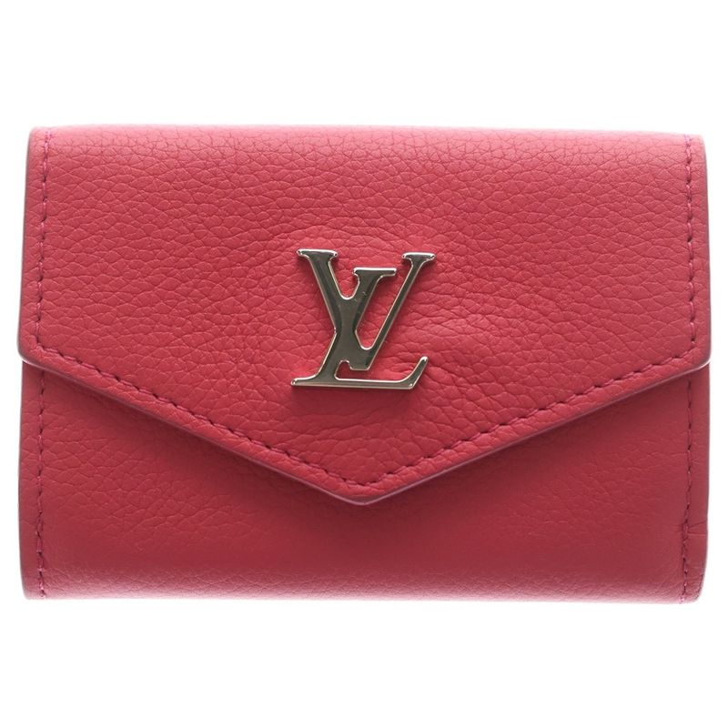 Louis Vuitton Portefeuille Lock Mini Compact Wallet Trifold Coin Case
