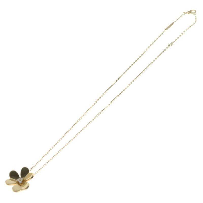 Van Cleef & Arpels Frivole Large Diamond Necklace Pendant 18K YG