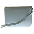 Celine Classic Box Silver Leather Shoulder Bag Light Blue