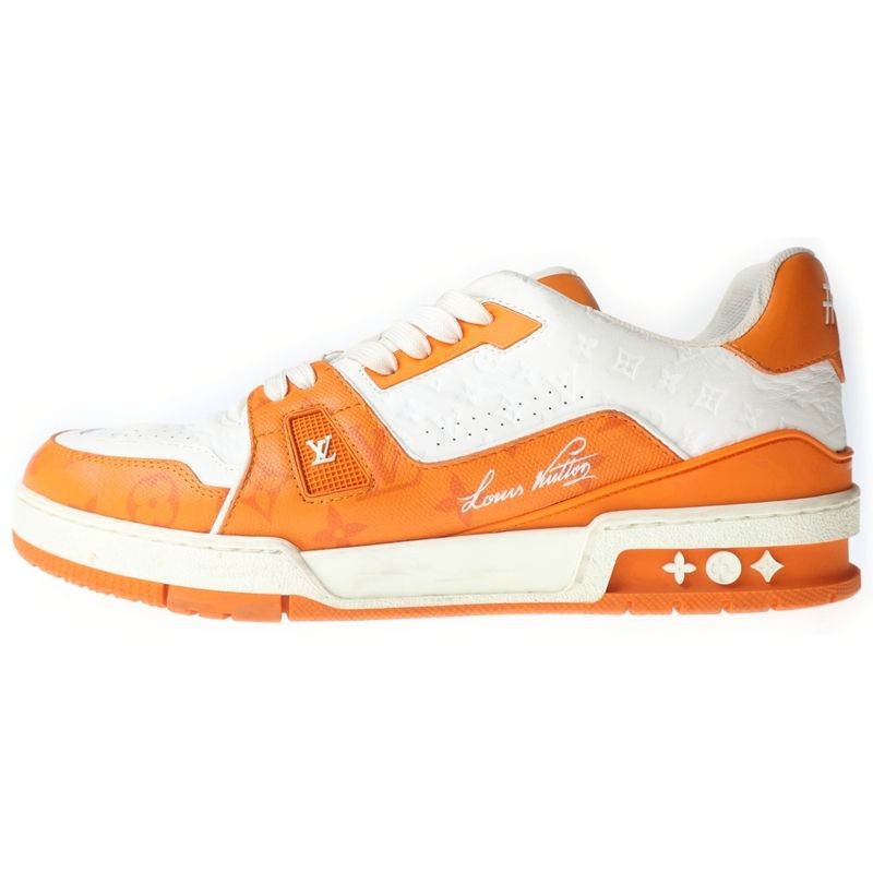 Louis Vuitton LV Trainer Sneaker White Orange