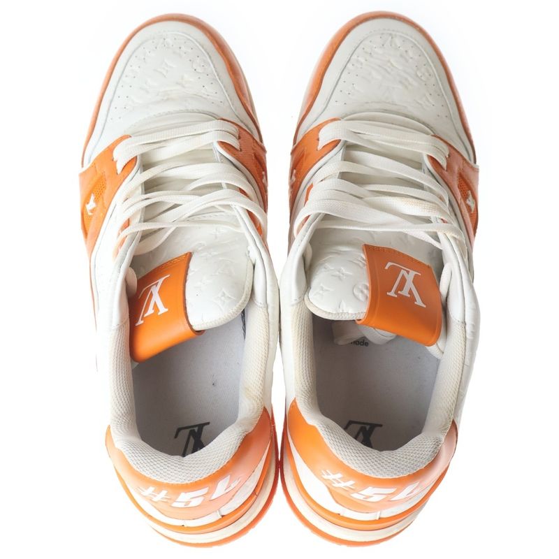 Louis Vuitton LV Trainer Sneaker White Orange