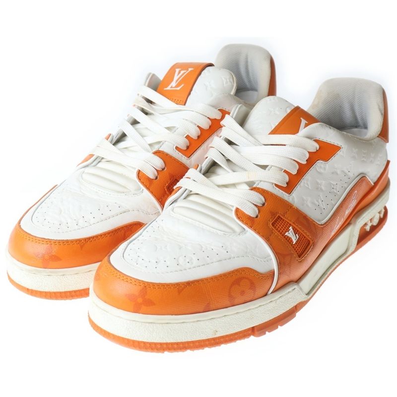Louis Vuitton LV Trainer Sneaker White Orange