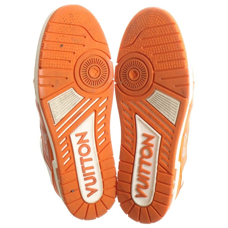 Louis Vuitton LV Trainer Sneaker White Orange