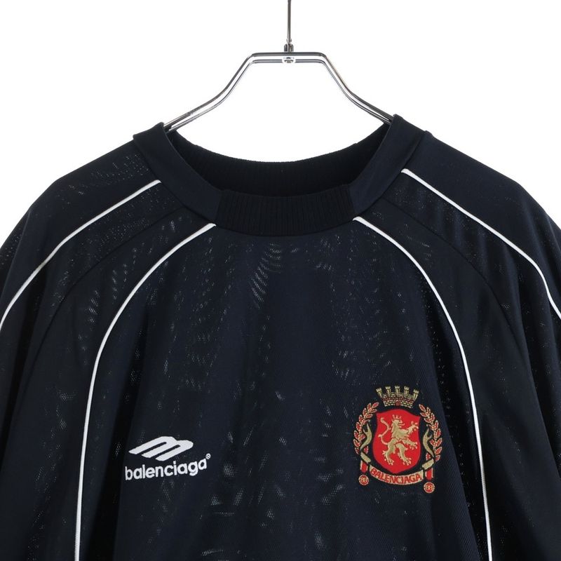 Balenciaga Paris Soccer Technical Jersey Short Sleeve T-Shirt Cut