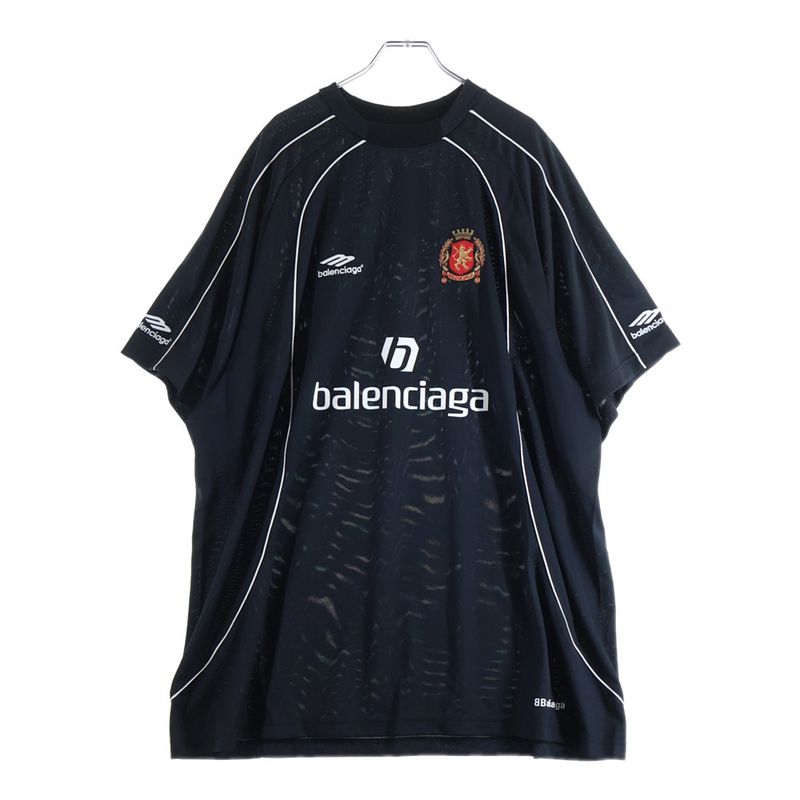 Balenciaga Paris Soccer Technical Jersey Short Sleeve T-Shirt Cut
