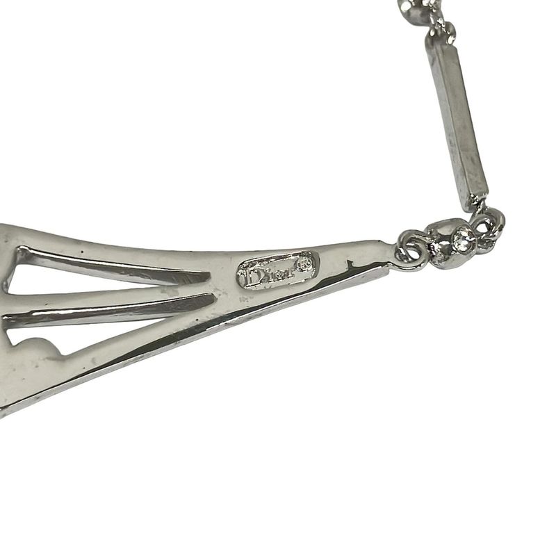 Dior Necklace Silver Clear
