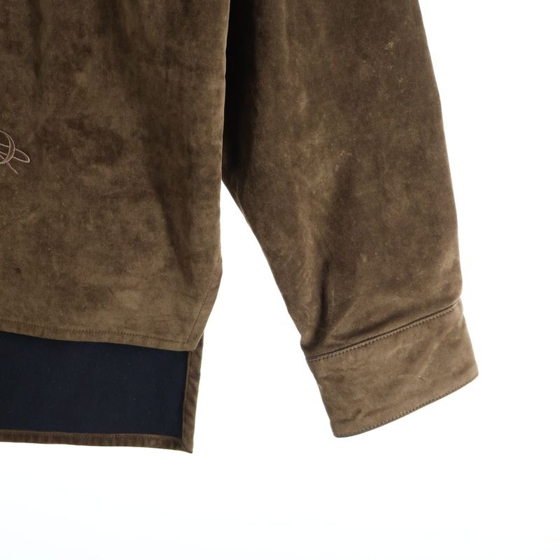 Dior Cactusjack Embroidered Velvet Oversize Long Sleeve Shirt
