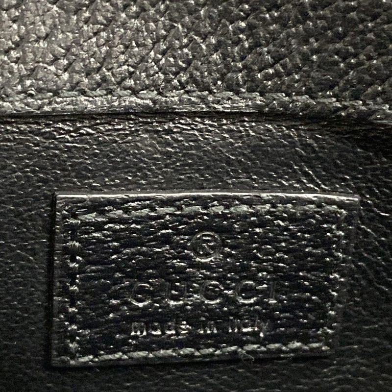 Gucci Shoulder Bag Duonissos GG Denim Black Chain Leather