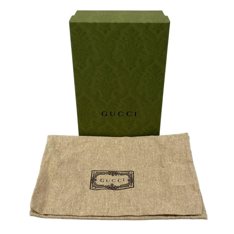 Gucci Shoulder Bag Duonissos GG Denim Black Chain Leather