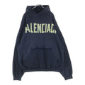 Balenciaga Tape Type Ripped Pocket Hoodie Tee Pullover Black Sweater