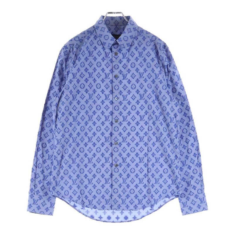 Louis Vuitton Monogram All Over Jacquard Chambray Shirt