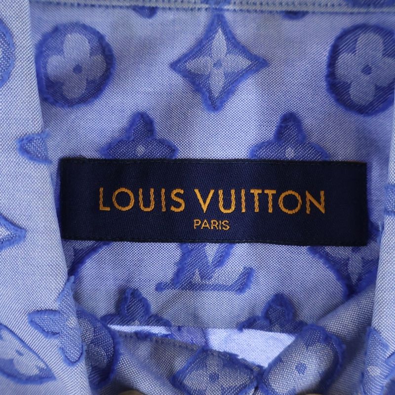 Louis Vuitton Monogram All Over Jacquard Chambray Shirt