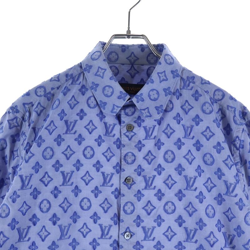 Louis Vuitton Monogram All Over Jacquard Chambray Shirt