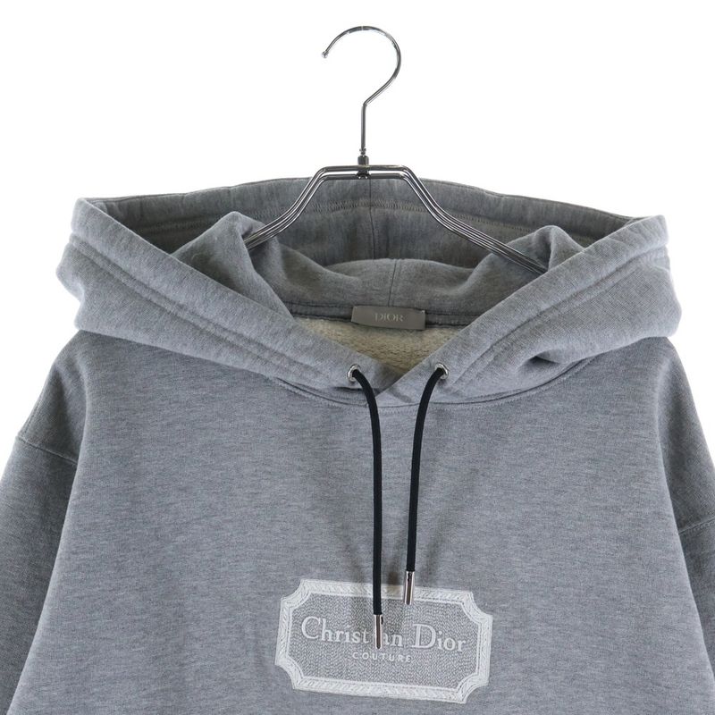 Dior Couture Embroidered Relax Fit Hoodie Logo Sweater