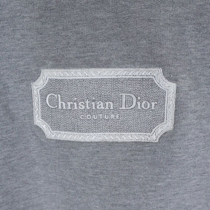 Dior Couture Embroidered Relax Fit Hoodie Logo Sweater
