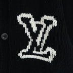 Louis Vuitton Chunky Intarsia Cardigan Qnc Black
