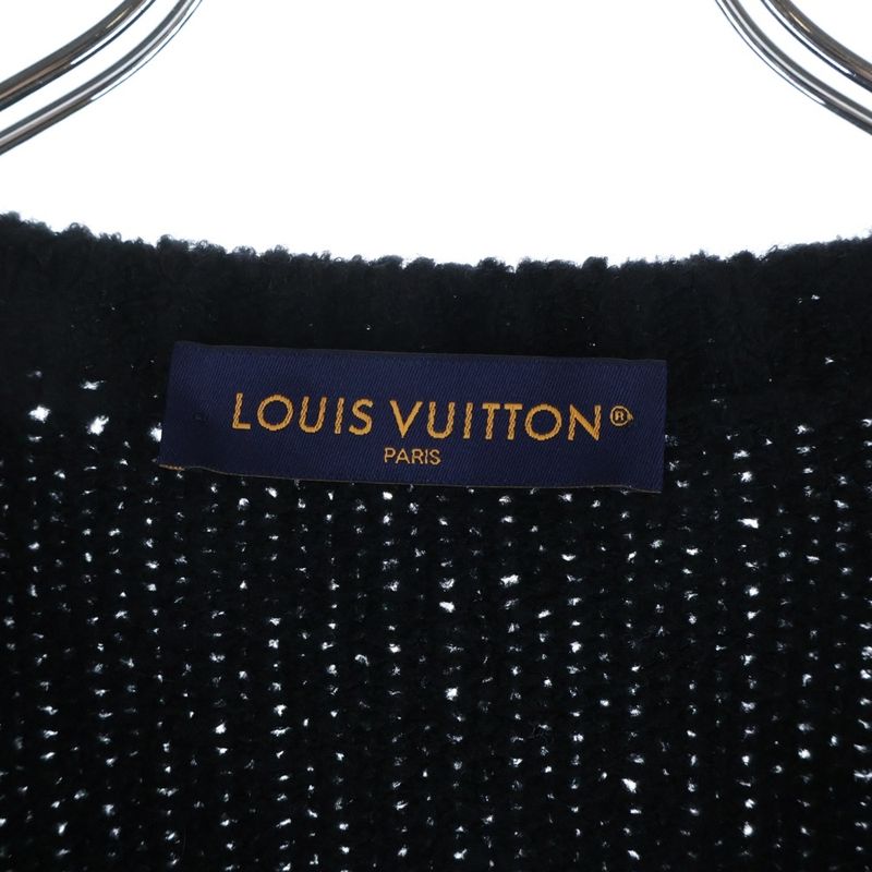 Louis Vuitton Chunky Intarsia Cardigan Qnc Black