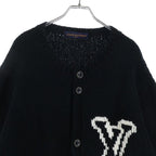 Louis Vuitton Chunky Intarsia Cardigan Qnc Black