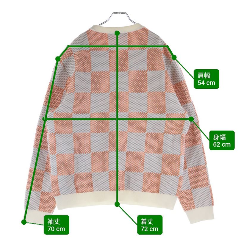 Louis Vuitton Damier Cotton Sweatshirt Trainer Orange White Sneaker