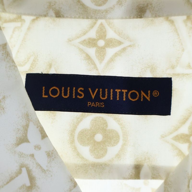 Louis Vuitton Monogram Sand Long Sleeve Shirt White Beige
